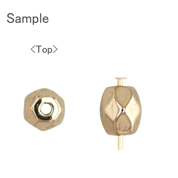 454 変形ラウンド CCBビーズ メタルカットビーズ（CCB樹脂）/ G5