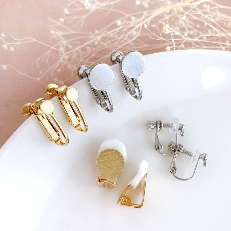 ニッケルフリーイヤリング（平皿） G5 貼付部約4mm｜アクセサリー金具