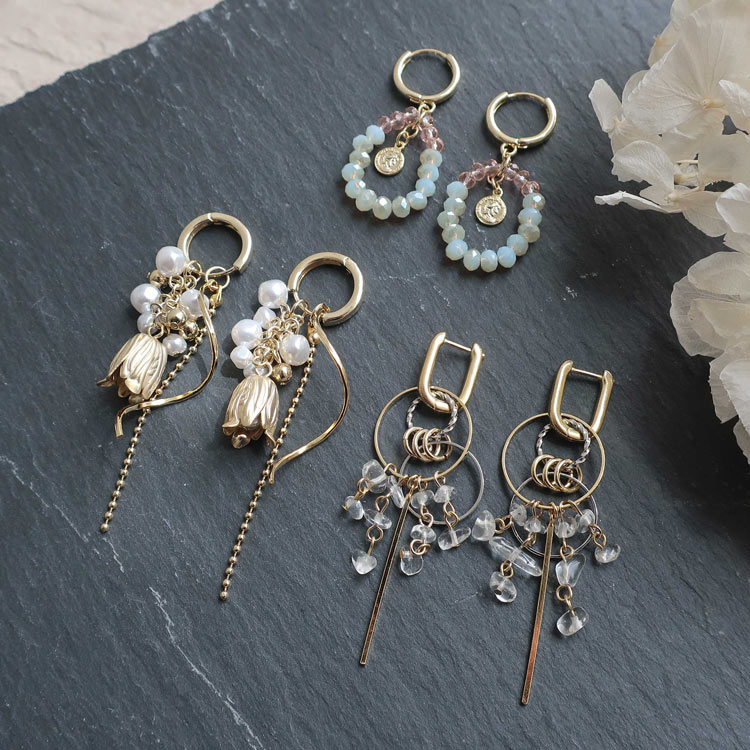 ワンタッチフープピアス（ラウンド） R 約15mm｜アクセサリー金具