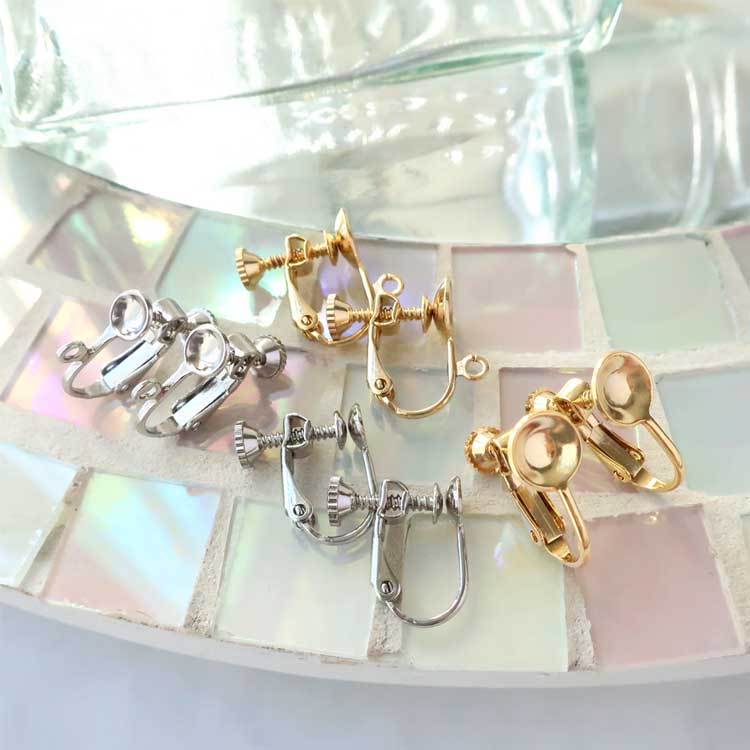 イヤリング（丸皿） R 約8～10mm用丸皿｜アクセサリー金具・パーツ