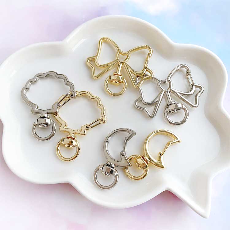 キーホルダー カラビナ（月） R ｜雑貨用金具・アクセサリーパーツ