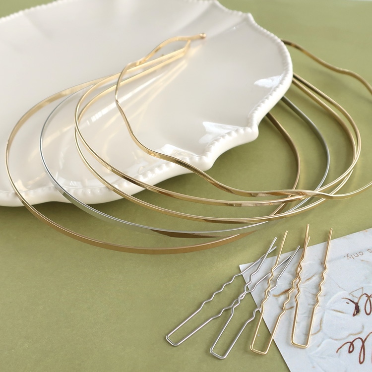 カチューシャ（2連） G5 幅約2mm｜アクセサリー金具・パーツ【パーツ