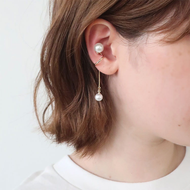イヤーカフ（貼付部 約5mm皿） R ｜アクセサリー金具・パーツ【パーツ