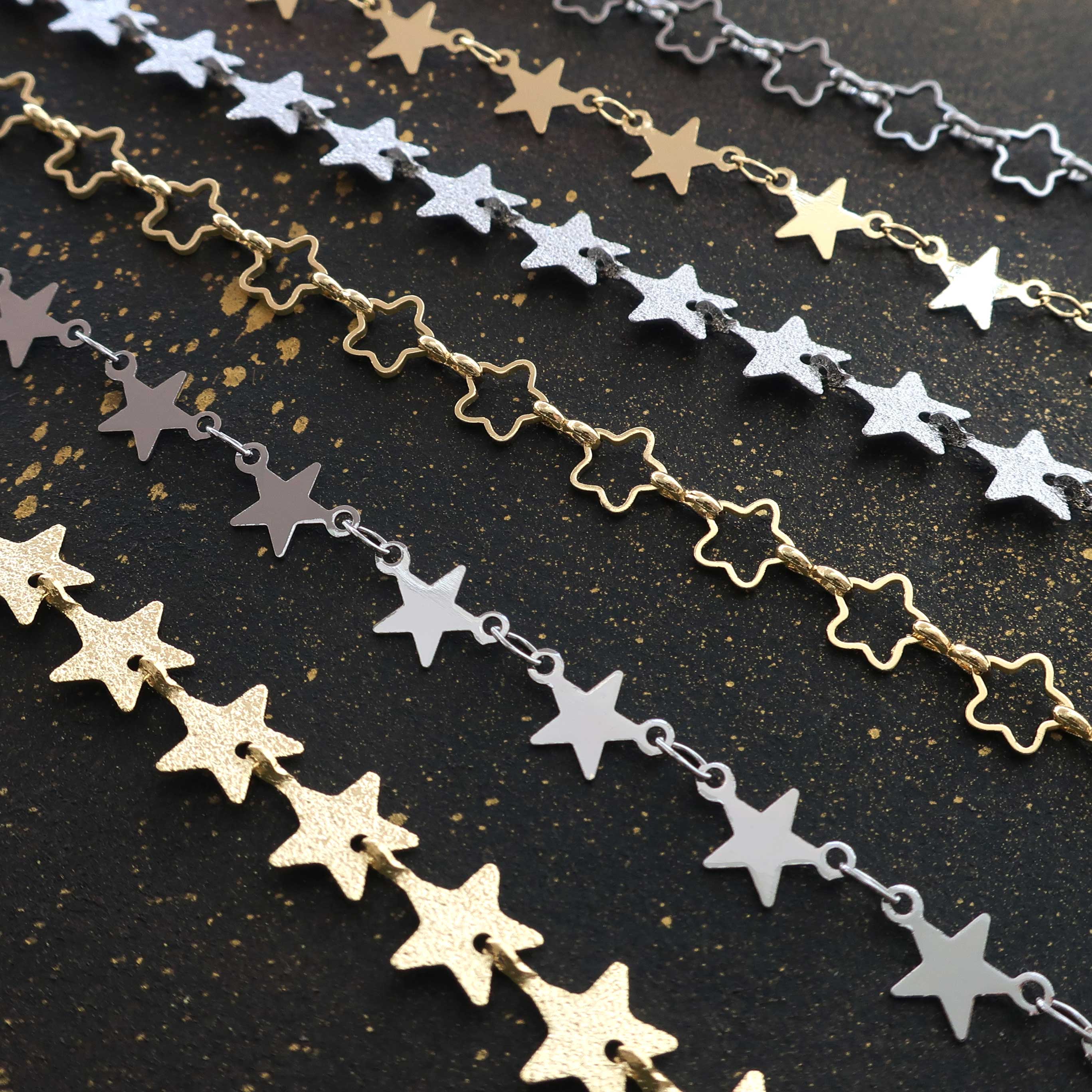 チェーン（星・透かし） G5 約20cm｜アクセサリー用チェーン【パーツ
