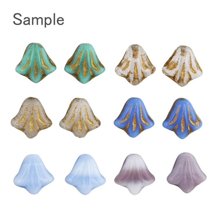 チェコ リリー 380 約9×8mm｜チェコガラスビーズ・アクセサリー素材