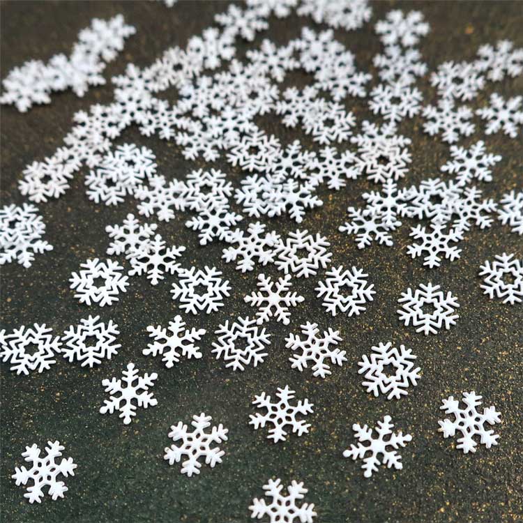 メタルパーツ メタルチップ 雪の結晶アソート WH ｜メタル素材パーツ