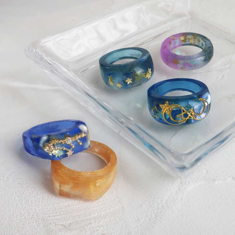 no.13 ハンドメイド　レジンリング no.13 ハンドメイド レジンリング アクセサリー