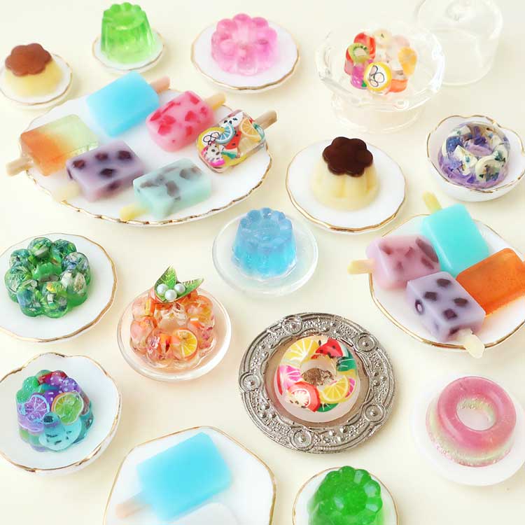 シリコンレジン型 / スイーツ6種 ゼリー・プリン・アイス | ビーズ