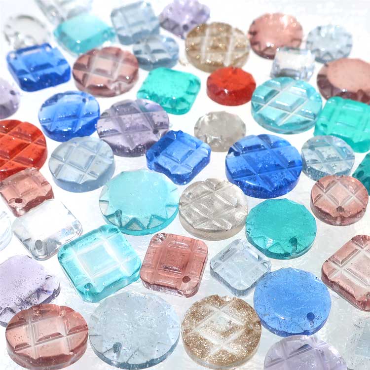 シリコンレジン型 / トップホール ラウンド・スクエア | ビーズ