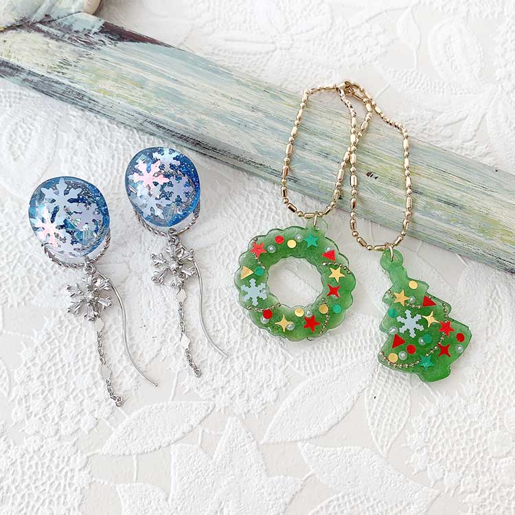 レジン＆ネイル ホログラムアソートセット 雪の結晶 / WH | ビーズ