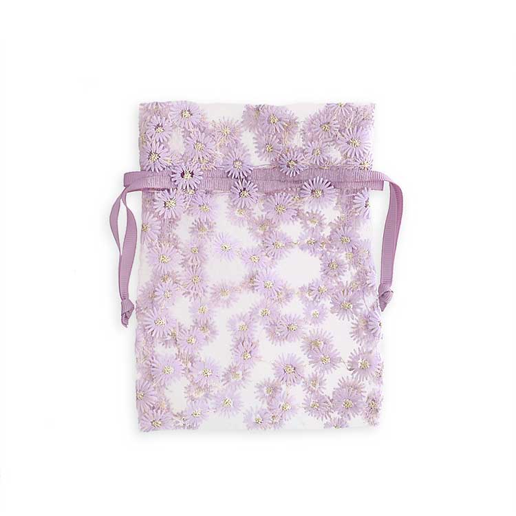 刺繍フラワーレース巾着ギフトバッグ / PU | ビーズ・パーツなどの