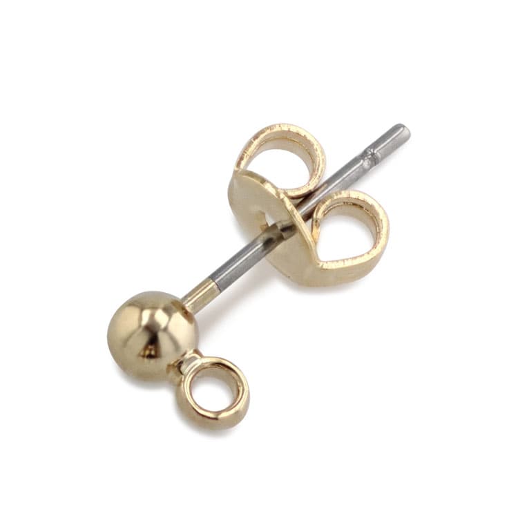 ピアス（丸玉・カン付） G5 約3mm丸玉(大袋)｜アクセサリー金具