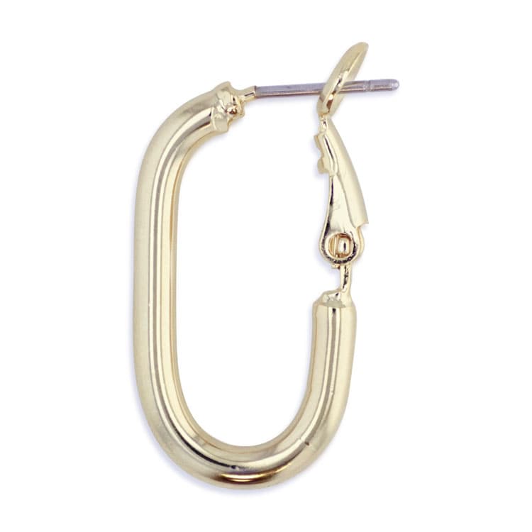 チタンポストフープピアス（オーバル バネ式） G5 ｜アクセサリー金具