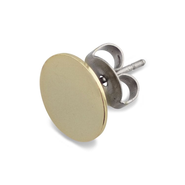 チタンポスト＆キャッチピアス（平皿） G5 貼付部約10mm｜アクセサリー
