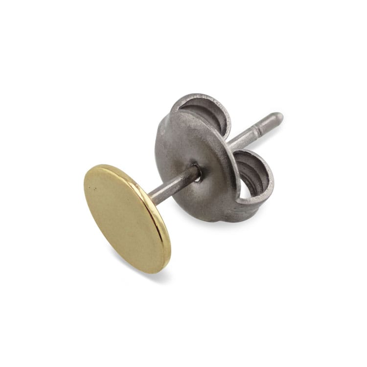 チタンポスト＆キャッチピアス（平皿） G5 貼付部約6mm｜アクセサリー