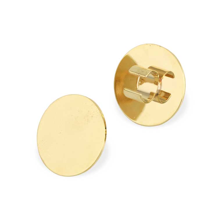 ヘアゴム金具（平皿） G5 平皿約15mm｜アクセサリー金具・パーツ