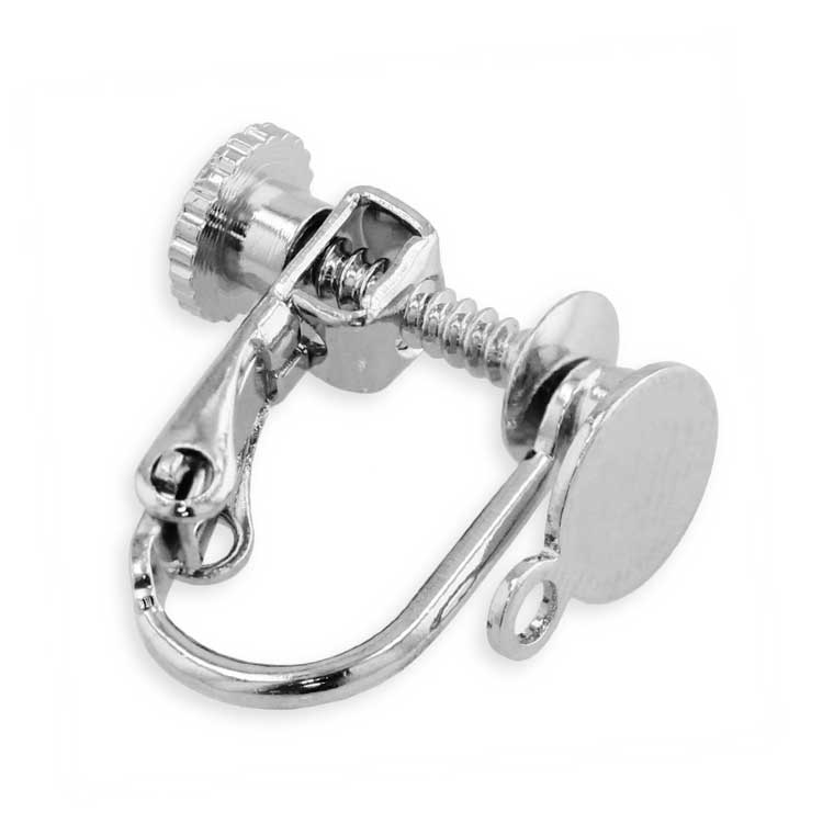 イヤリング（平皿 カン付） R 貼付部約6mm｜アクセサリー金具・パーツ