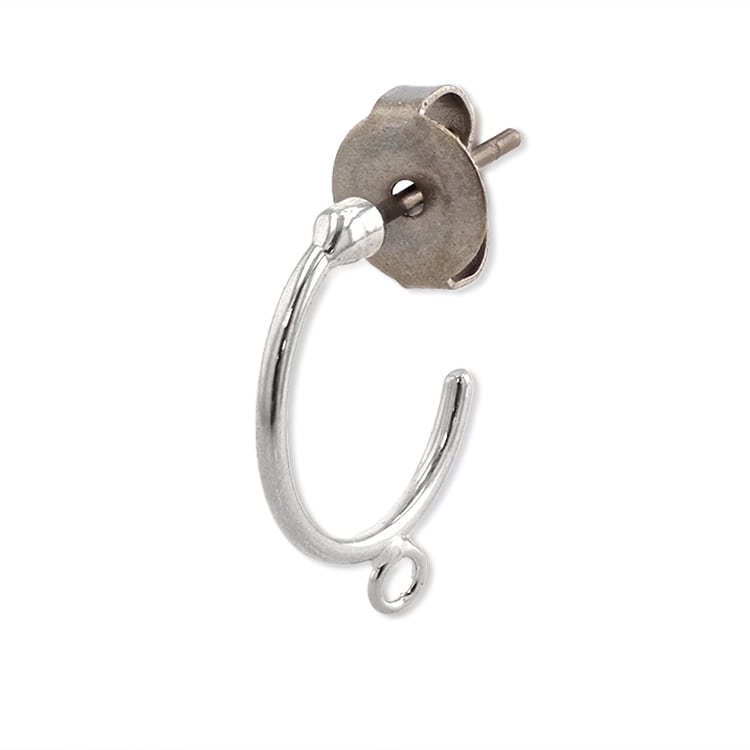 チタンポスト＆キャッチピアス（フープ約12mm カン付） R