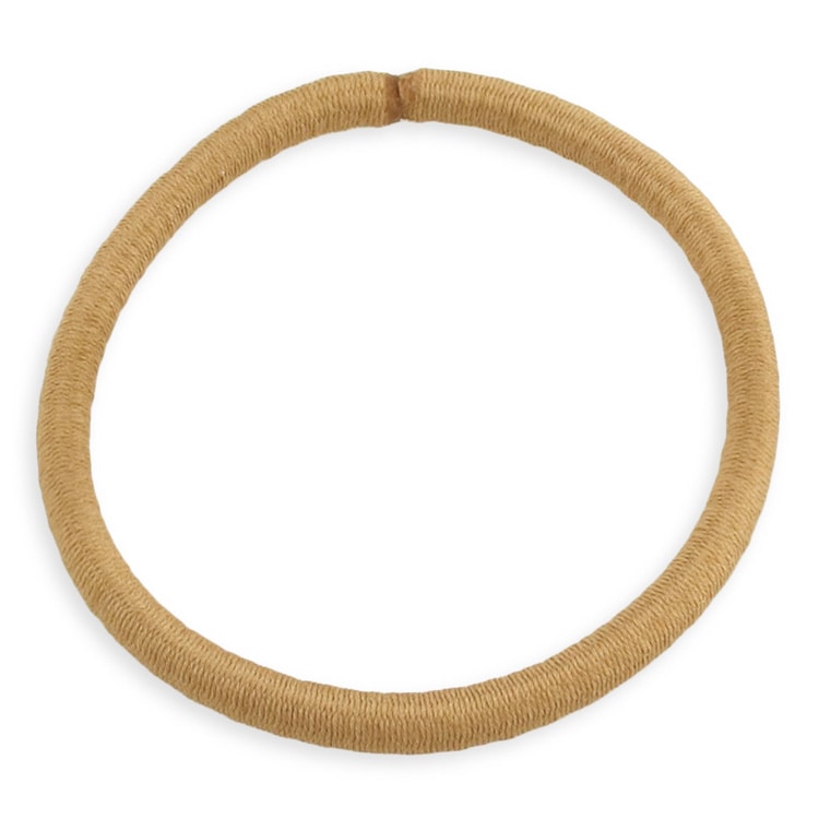 HM ヘアゴム ライトブラウン ガラスボタン ライトブルー ヘアゴム HM