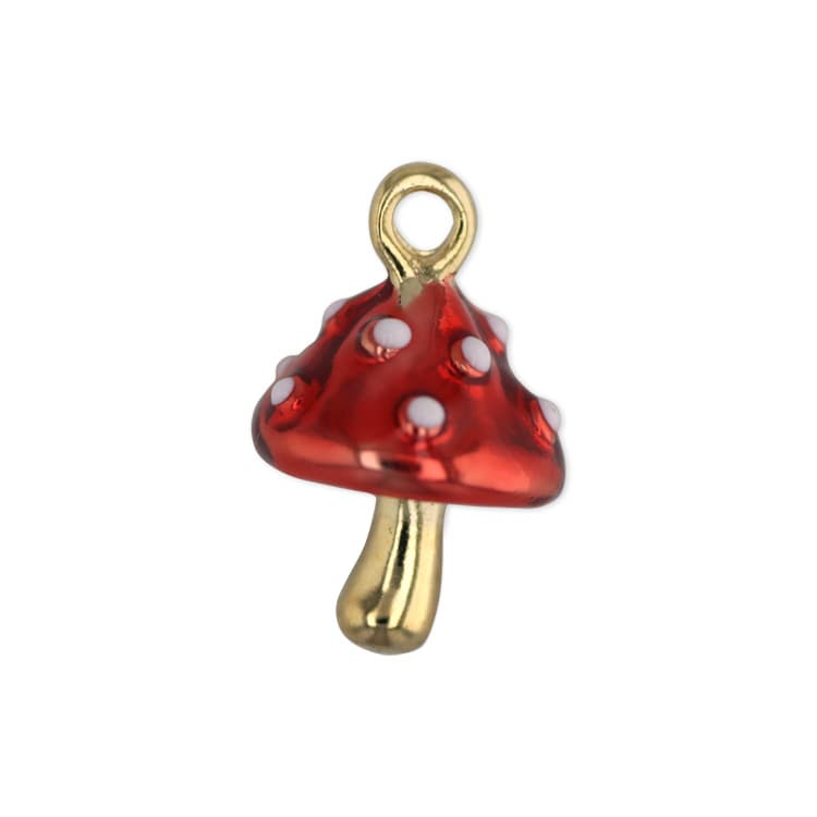 チャーム / きのこ / RD・G5 | ビーズ・パーツなどのハンドメイド