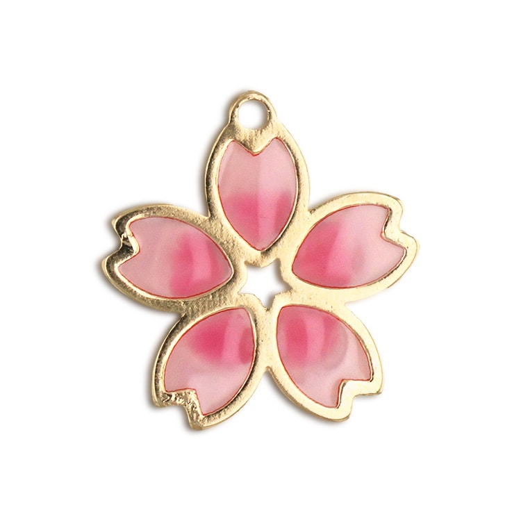 チャーム / 桜(エポ入）/ PK・G5 ｜アクセサリーチャーム