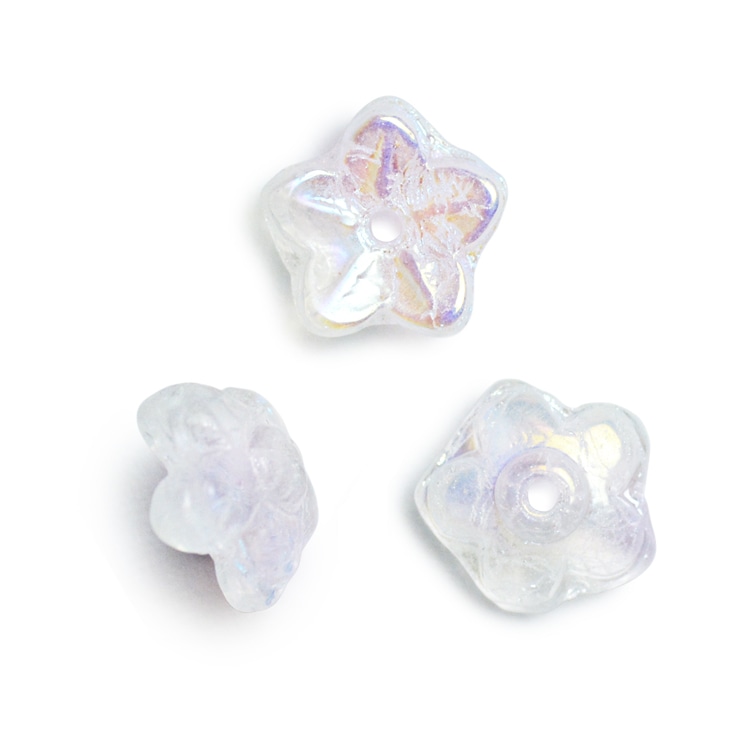 チェコ ナルシス クリスタルAB 約7mm｜チェコガラスビーズ