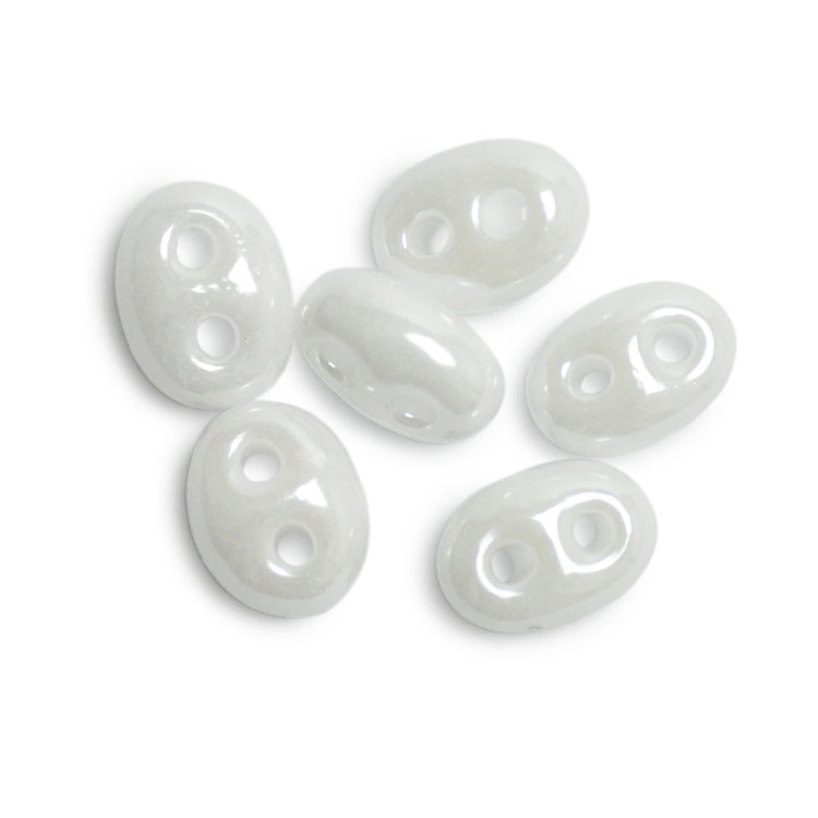 チェコツインビーズ オペークラスターホワイト | ビーズ・パーツなどの