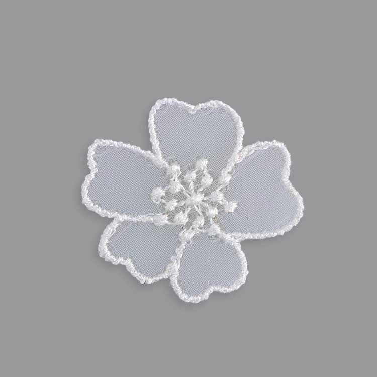 お花レース❤️北欧風❤️ハンドメイド素材パーツ レースパーツ フラワー WH 約25mm｜服飾素材・ハンドメイドパーツ