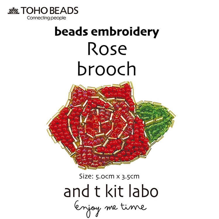 TOHO BEADS / and t kit labo お花刺しゅうブローチキット / バラ