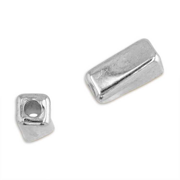 メタルビーズ（CCB樹脂） 長方形 R 約6×3mm｜メタル素材ビーズ