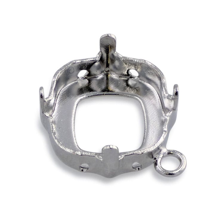 石座・カン付（スクエア） R 10mm用｜ハンドメイドアクセサリーパーツ