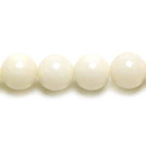 天然石 ラウンド 染サンゴ（白染） 約2mm｜天然石素材・アクセサリー