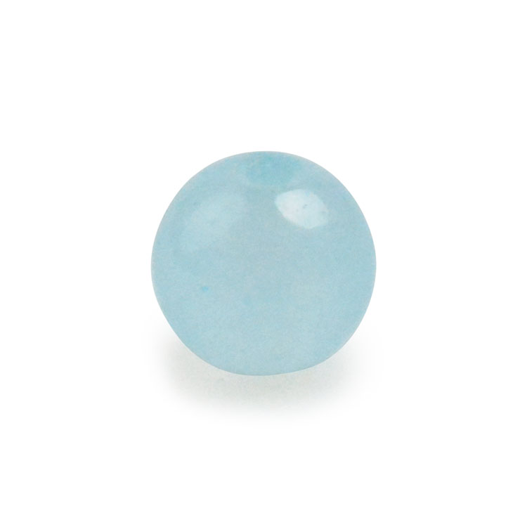 天然石 ラウンド カルセドニー（着色） ライトブルー 約6mm(10pcs