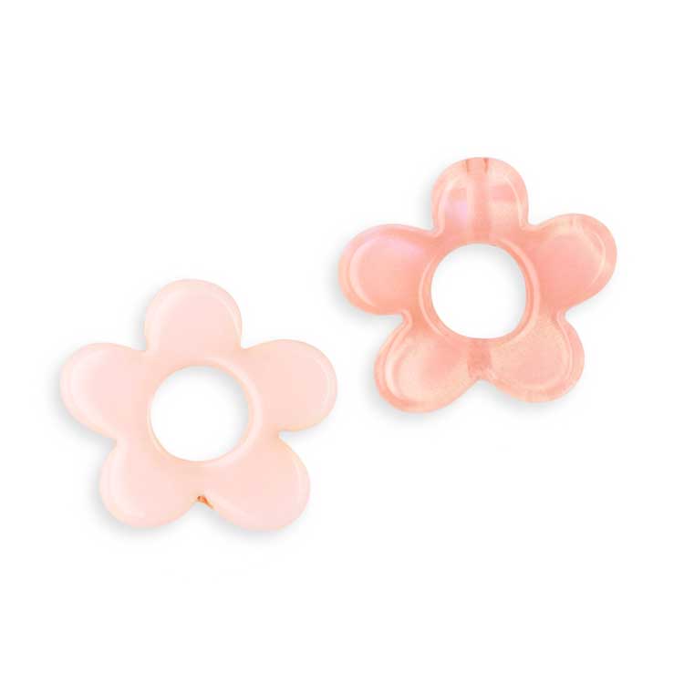アクリルフラワー フラット5弁花 LP 約11mm｜樹脂素材パーツ【パーツ