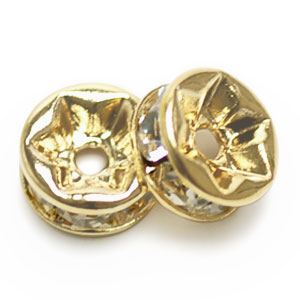 平ロンデル クリスタル×G5 約5mm （10pcs）｜ラインストーン