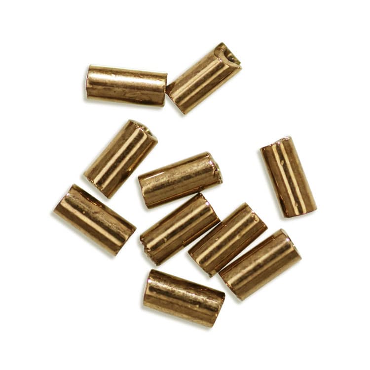 mame☆竹ビーズベスト☆美品 MIYUKI 一分竹ビーズ こげ金焼付 1.5×3mm｜シードビーズ・アクセサリー