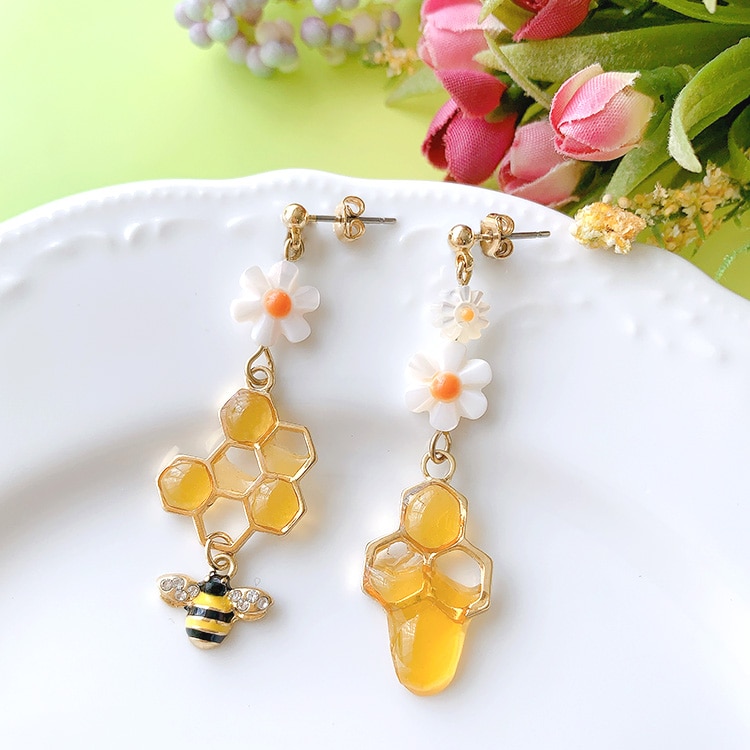 ONLINEスターターセット / レジンで作る ハニカムピアス（2024-003