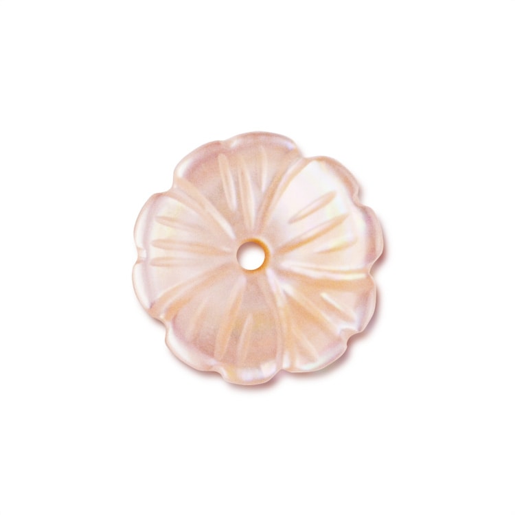 シェルパーツ フラワー PK 約8mm｜天然素材・アクセサリーパーツ