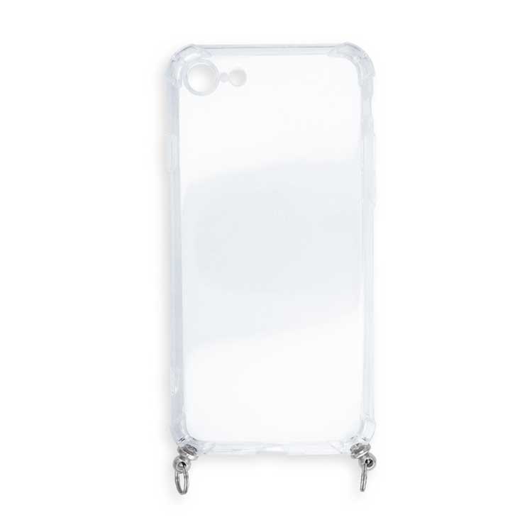 スマホケース iPhone7 8対応・ストラップ用 クリア ｜雑貨用金具