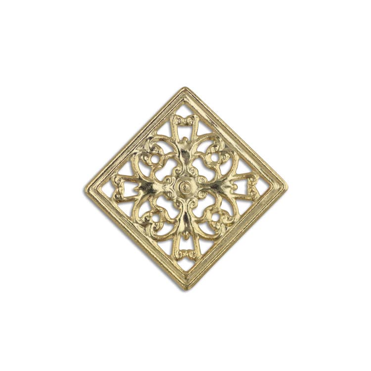 座金 G5 約18mm(1辺約13mm)｜メタル素材パーツ・アクセサリーパーツ