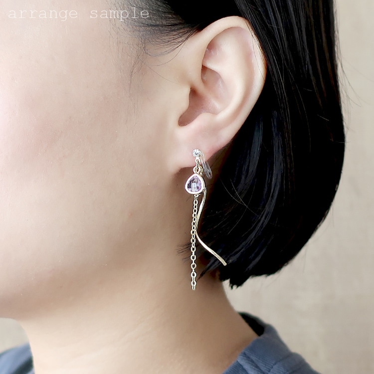 樹脂ノンホールピアス（3mmクリスタル・カン付） CR・G5