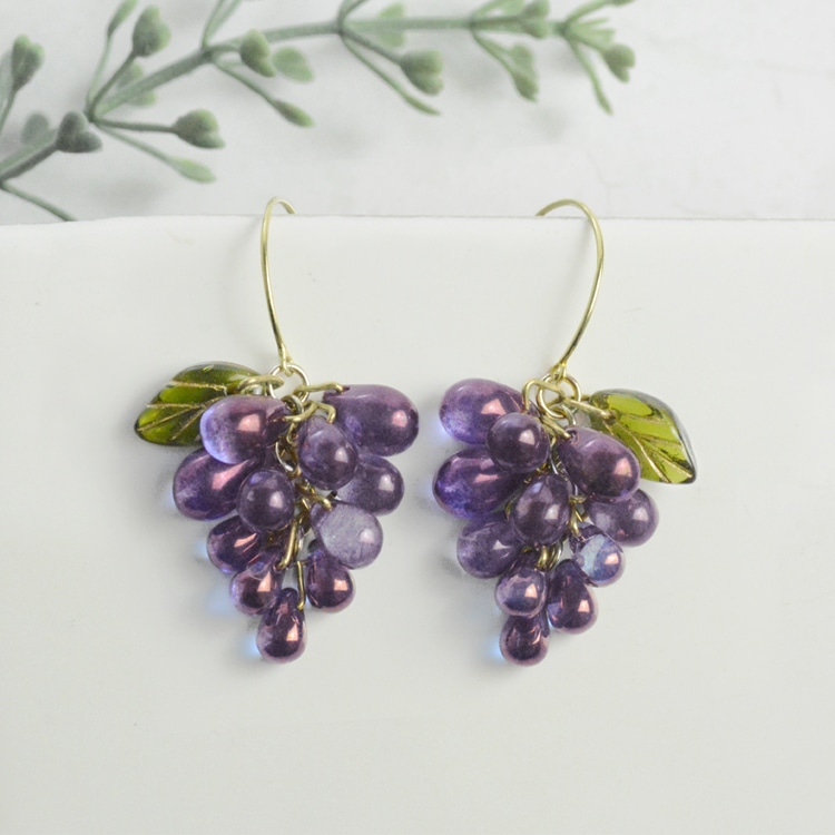 チェコ ドロップ アメジストラスター 約6×4mm｜チェコガラスビーズ