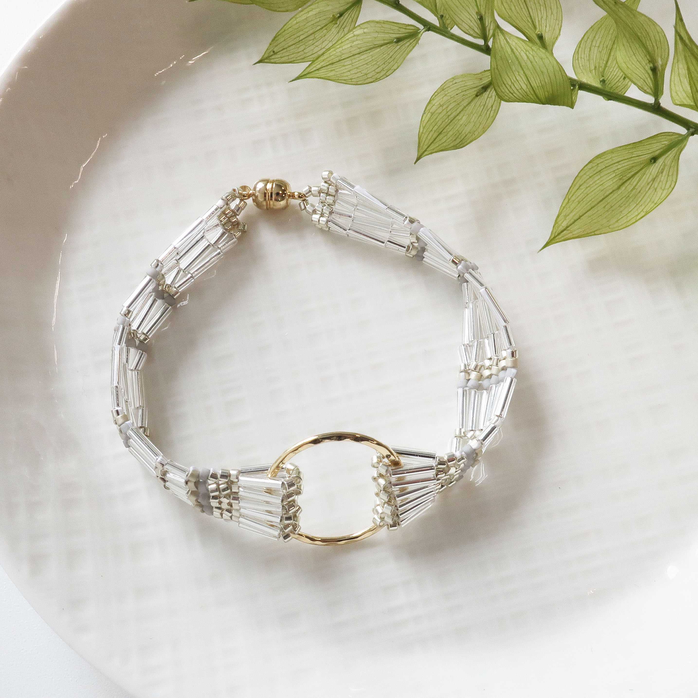 MIYUKI 一分竹ビーズ クリスタル銀引 1.5×3mm｜シードビーズ