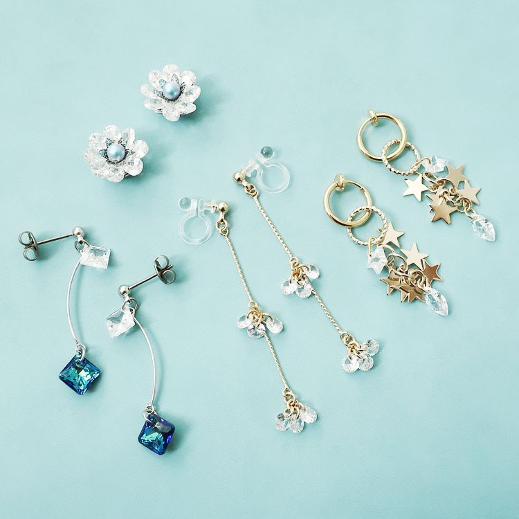 キュービックジルコニア ドロップ（1つ穴） クリスタル 6×4mm