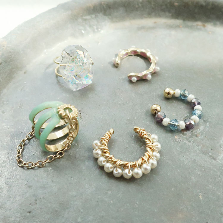 セットミニイヤーカフ | ビーズ・パーツなどのハンドメイドパーツ