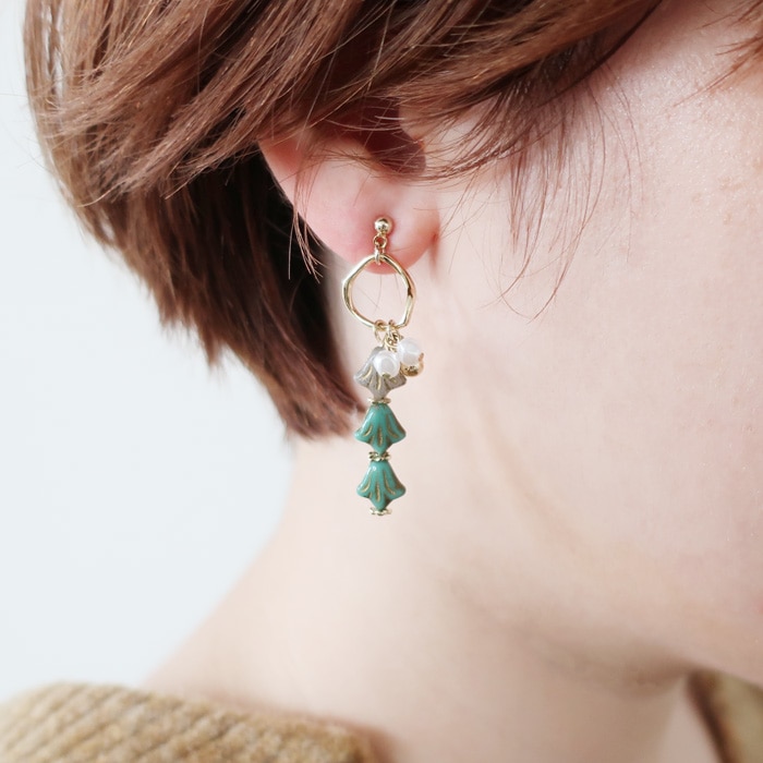 チェコ リリー 380 約9×8mm｜チェコガラスビーズ・アクセサリー素材