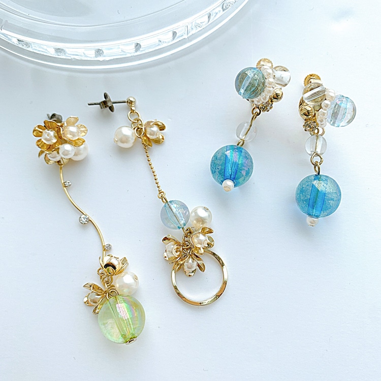 オーロラカラーのアクセサリー | ビーズ・パーツなどのハンドメイド