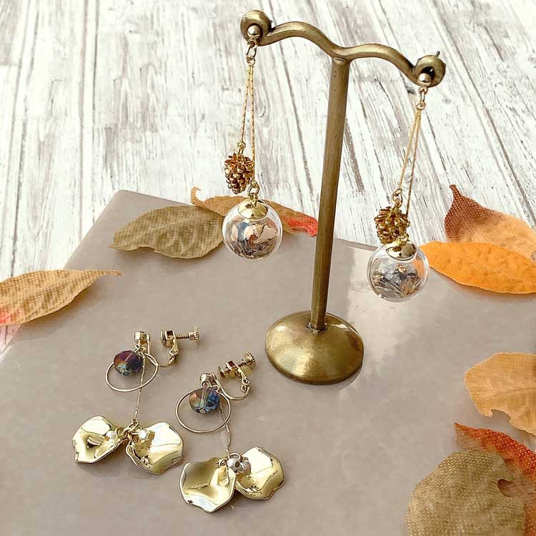 オータムメタルアクセサリー | ビーズ・パーツなどのハンドメイド