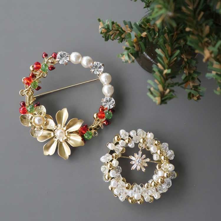 ブローチ（貼付・リング型） R リング外径30mm(大袋)｜アクセサリー