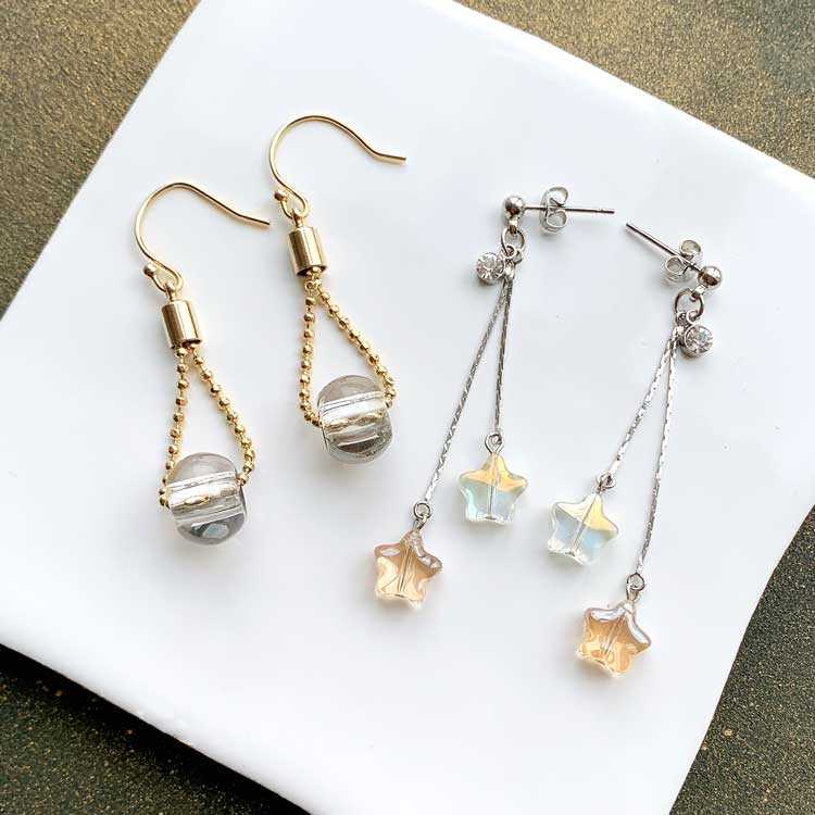 オーロラガラスビーズのアクセサリー | ビーズ・パーツなどの